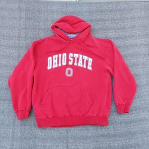 Colosseum Ohio State Buckeyes Hoodie Sweatshirt Men's Size Large Red Pockets
